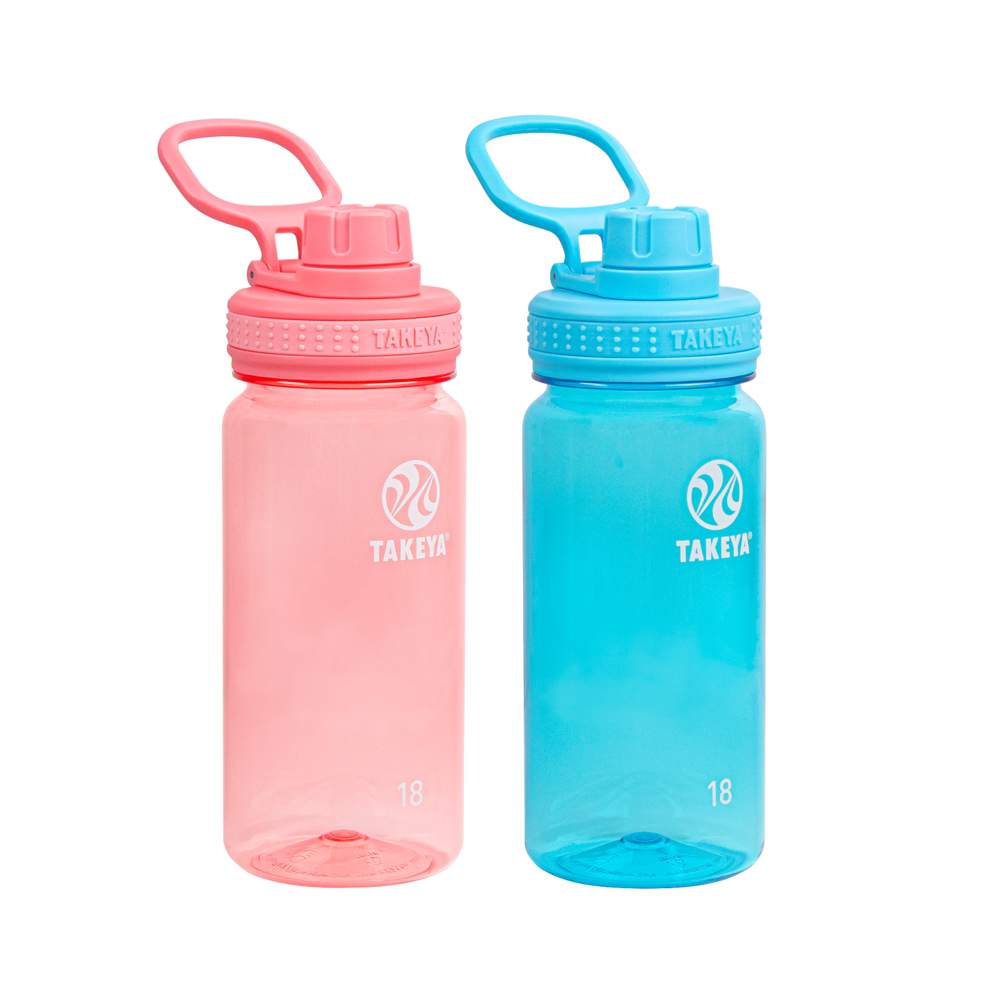 tritan-water-bottle-bundle-with-spout-lid-2-pack-m2 51475-Tritan-Spout-18-2pk-FlutterPink-BreezyBlue-Front_1.png