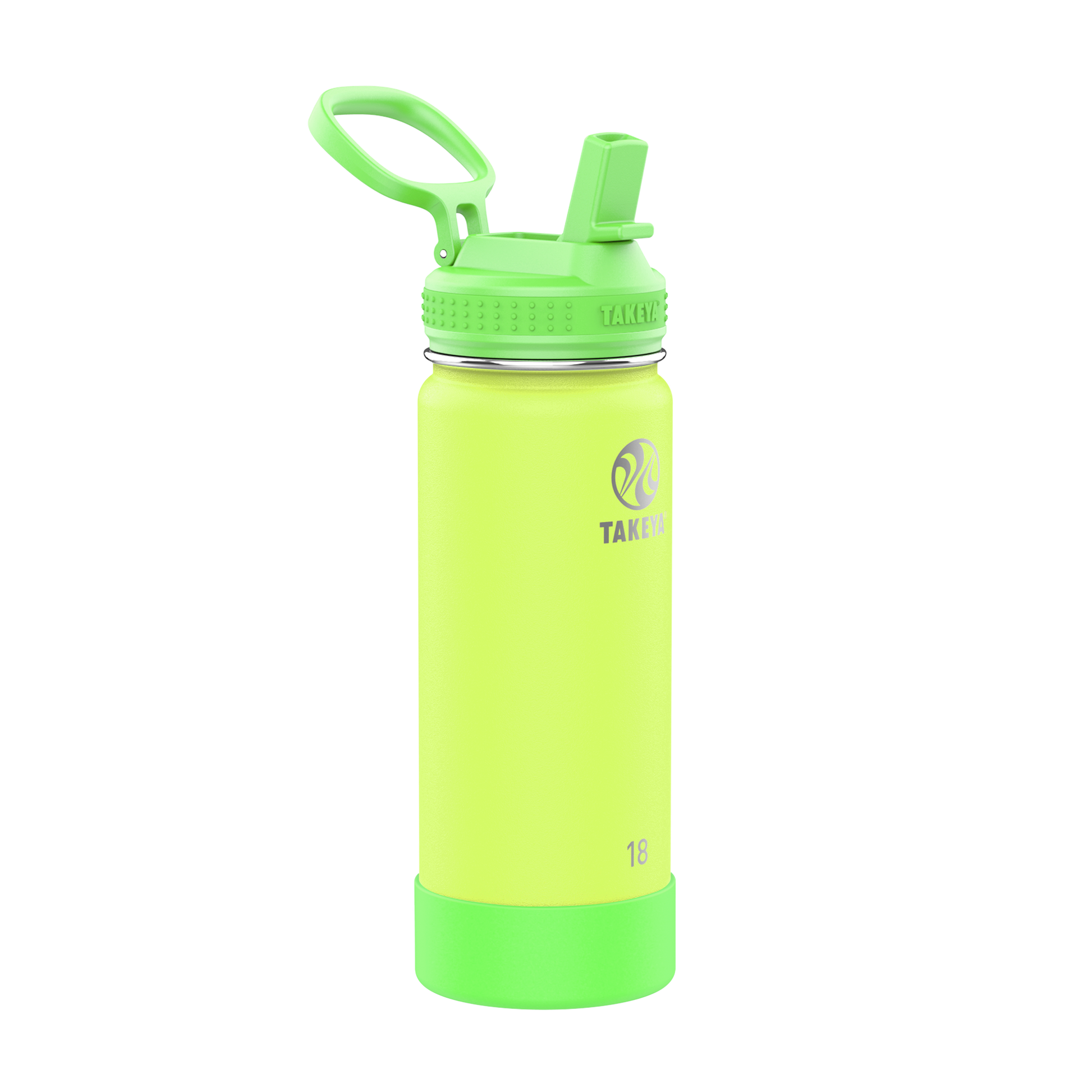 actives-kids-glow-in-the-dark-water-bottle-with-straw-lid-y1 51075-Actives-Kids-Straw-18-GID-LightningGreen-angle.png