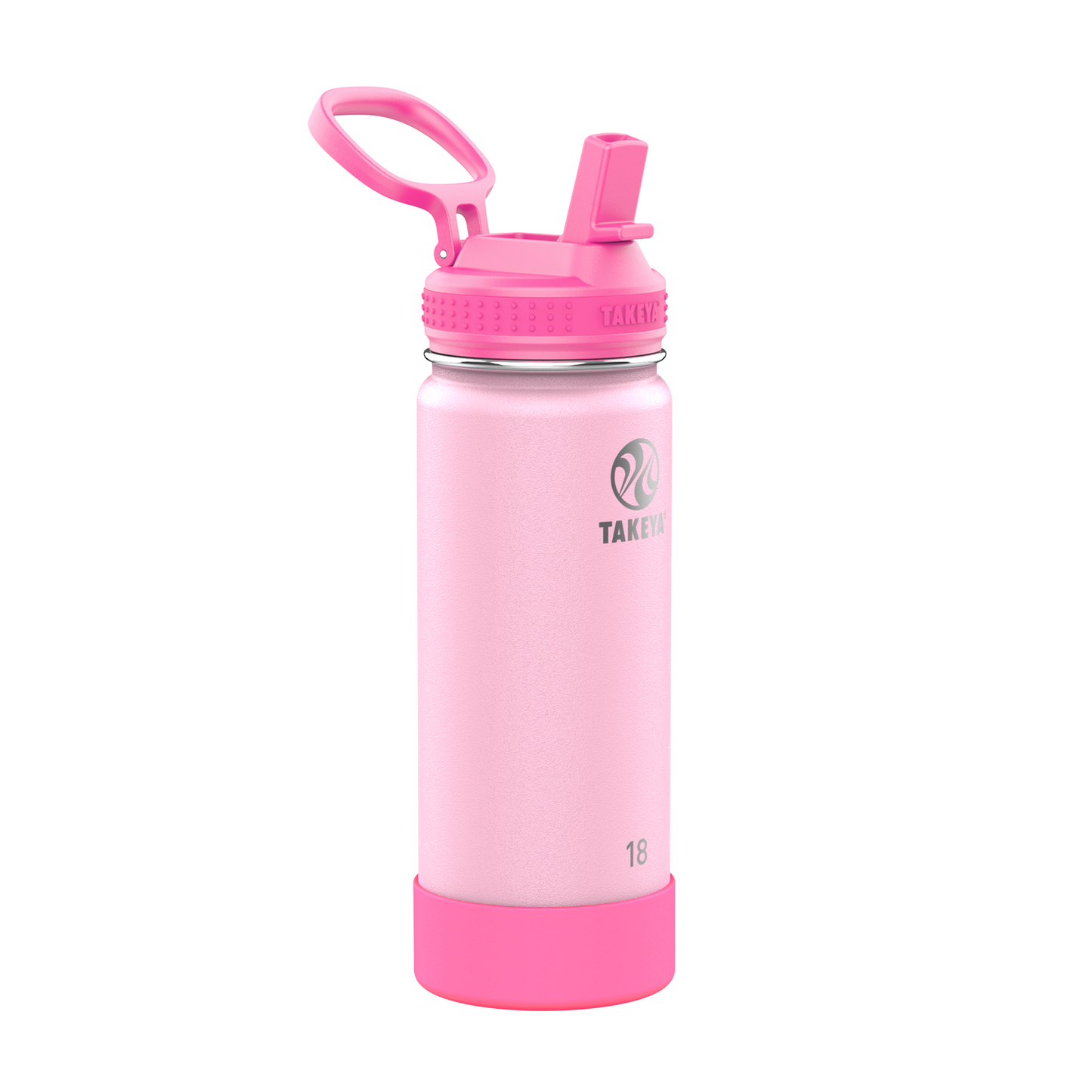 actives-kids-glow-in-the-dark-water-bottle-with-straw-lid-y1 51076-Actives-Kids-Straw-18-GID-SummerGlowPink-angle.png