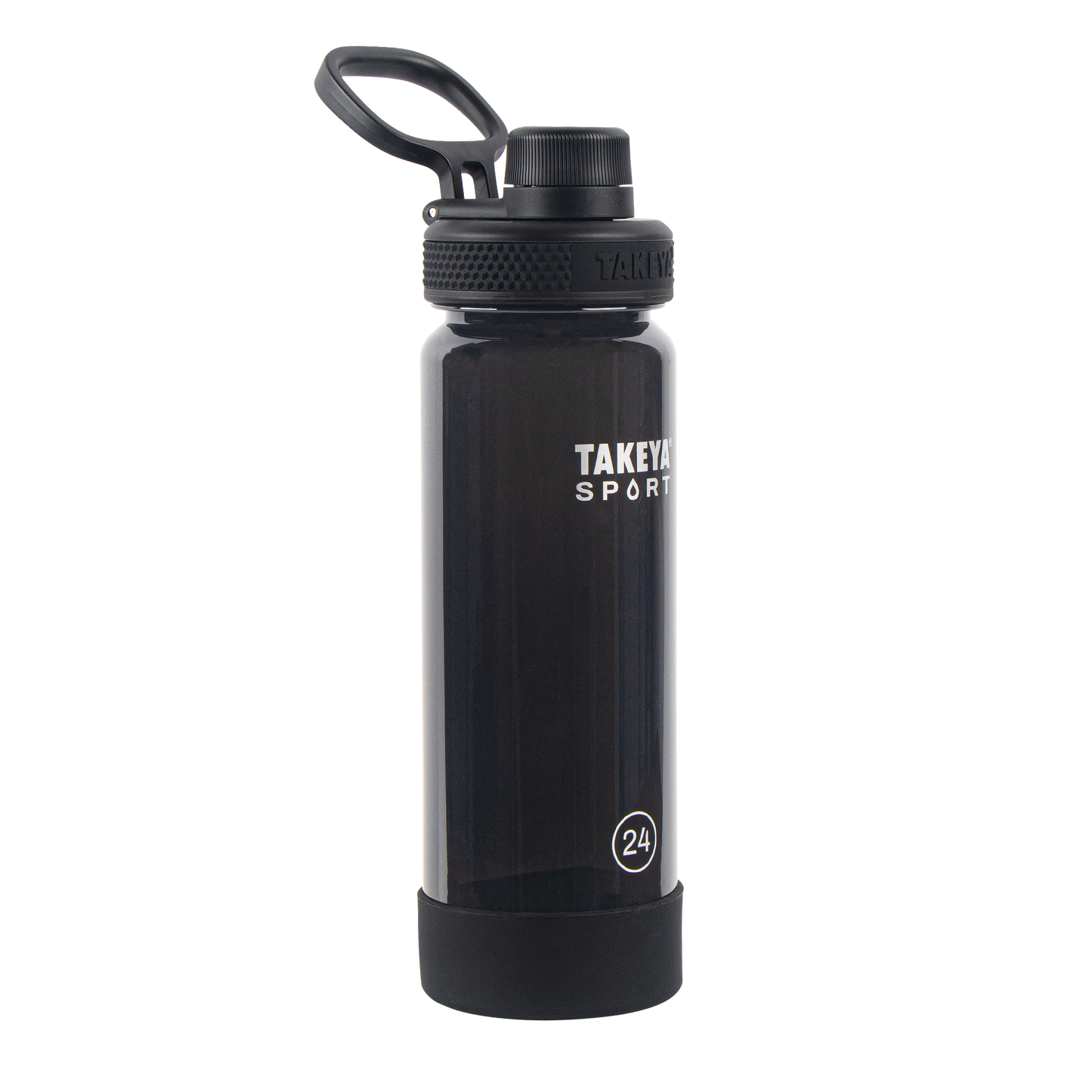 tritan-sport-water-bottle-with-spout-lid-e5 51664-TKS-Tritan-Spout-24-GrandSlamBlack-frontangle.png