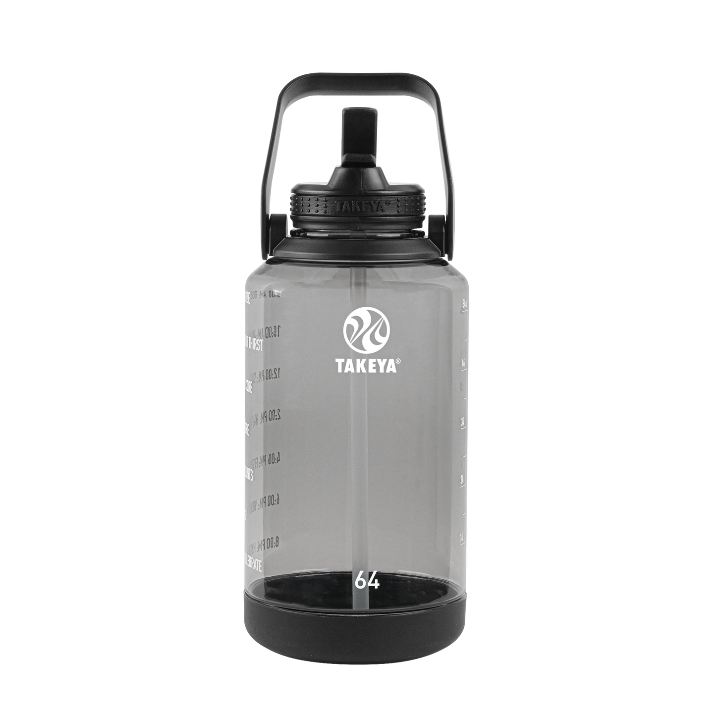tritan-motivational-water-bottle-with-straw-lid-i7 54145-Tritan-Straw-Motivational-64-StormyBlack-front.png