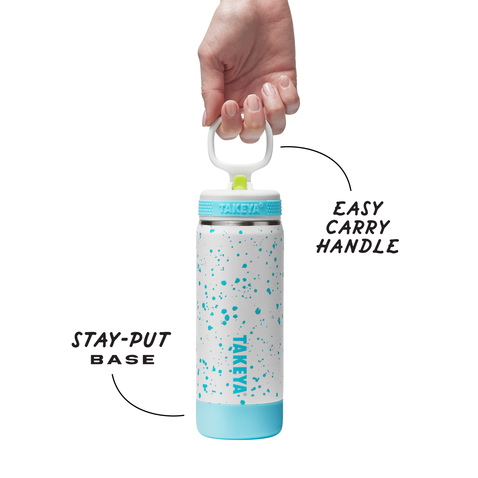 glow-in-the-dark-sport-kids-water-bottle-confetti-with-straw-lid-f3 TKS_SP25_CoreKidsGIDConfetti_StwBtl_CloudGlow_18oz_51368_v3_sRGB-Callout.png